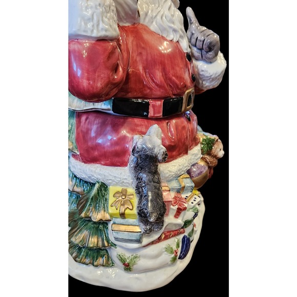Fitz and Floyd TOYLAND SANTA COOKIE JAR 2070/106 Vintage Retired 12" Omnibus - Picture 6 of 16